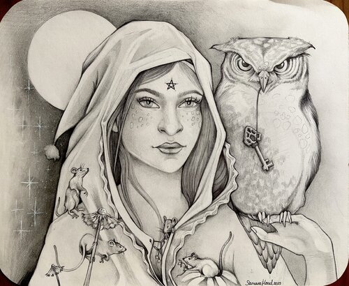 El búho by SamaraHoad Hoad, Drawing for Sale on Singulart