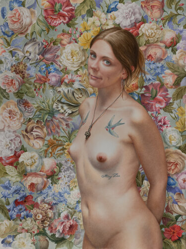Embraced by warmth of flowers by Watercolor artist Arunas Vilkevicius, Painting for Sale on Singulart