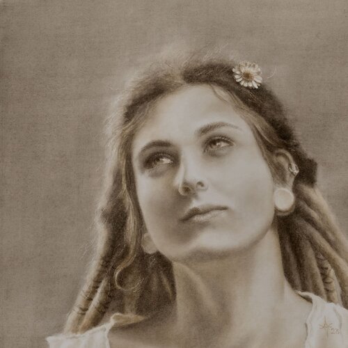 Daisy by Watercolor artist Arunas Vilkevicius, Painting for Sale on Singulart
