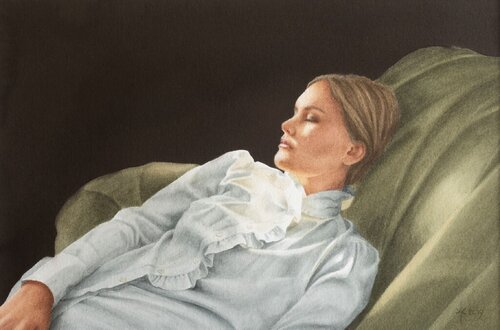 In the evening light by Watercolor artist Arunas Vilkevicius, Painting for Sale on Singulart