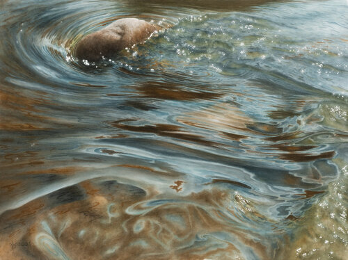 The River of Life by Watercolor artist Arunas Vilkevicius, Painting for Sale on Singulart