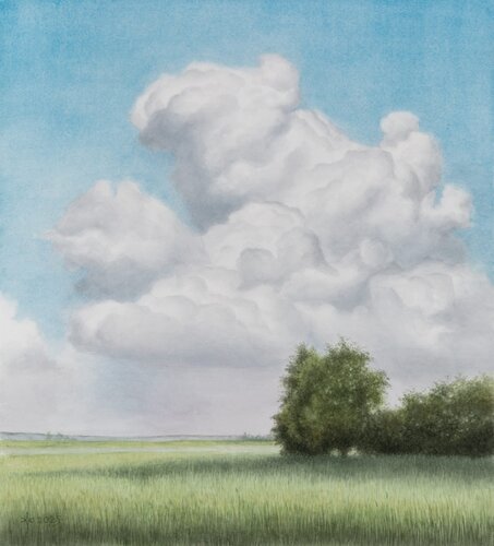 The music of clouds von Watercolor artist Arunas Vilkevicius, Malerei kaufen auf Singulart