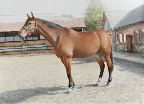 His name is Happy Hour by Watercolor artist Arunas Vilkevicius, Painting for Sale on Singulart