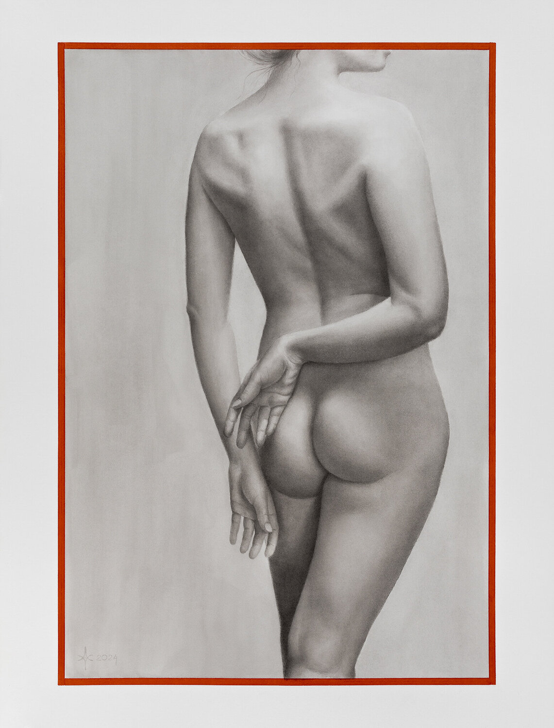 Red lines Watercolor artist Arunas Vilkevicius Originalgemälde zu verkaufen