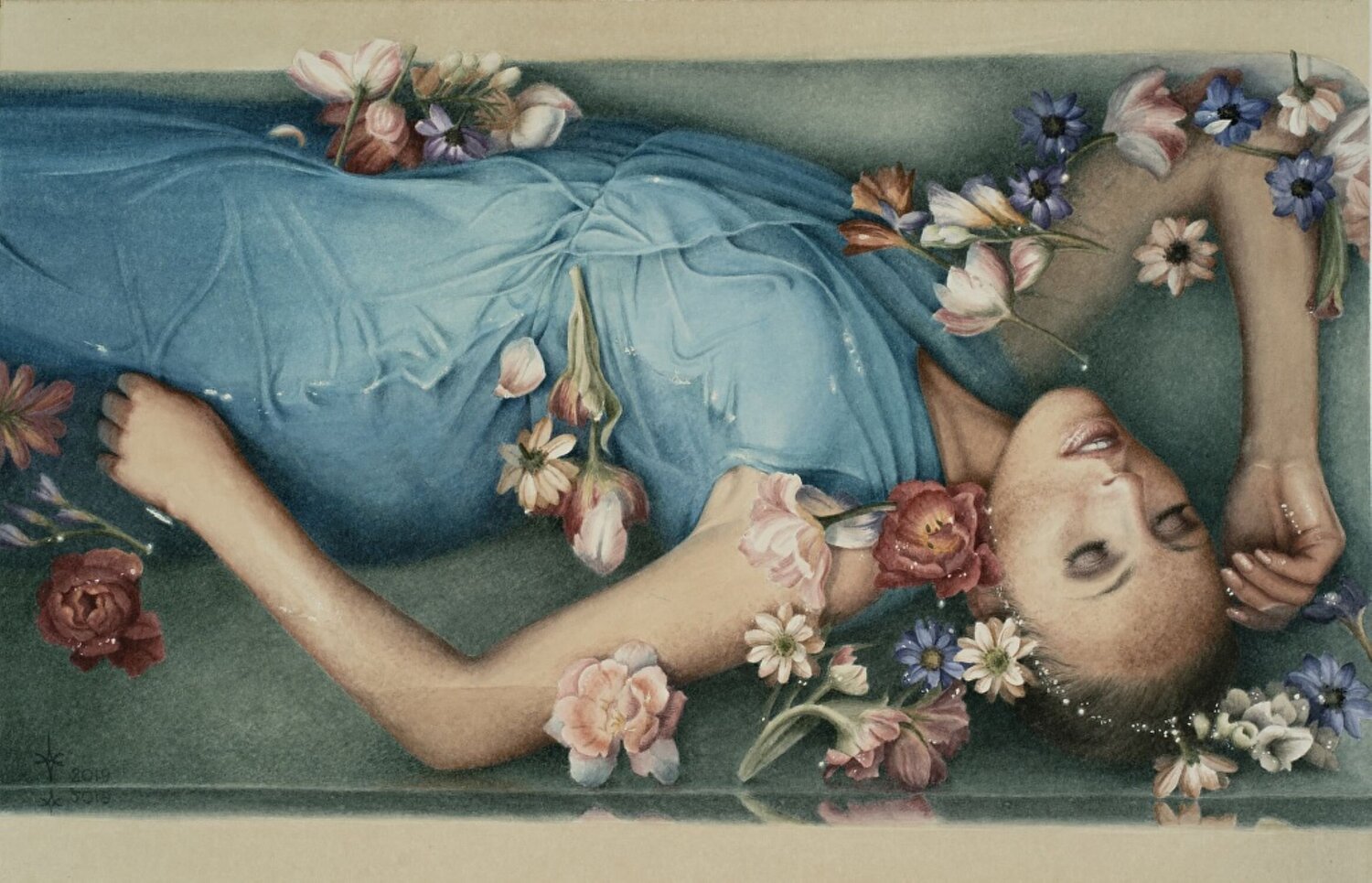 Rasa...The moment... Watercolor artist Arunas Vilkevicius Originalgemälde zu verkaufen