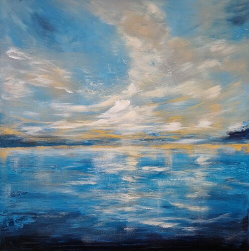 sapphire breeze par Irina Morisch, Peinture en vente sur Singulart