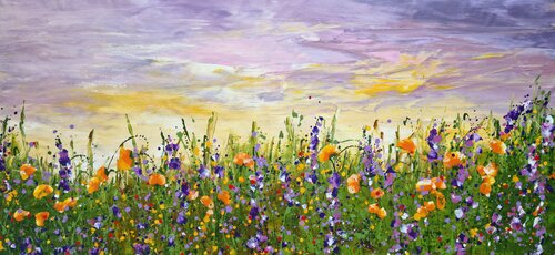 Lavender field par Irina Morisch, Peinture en vente sur Singulart