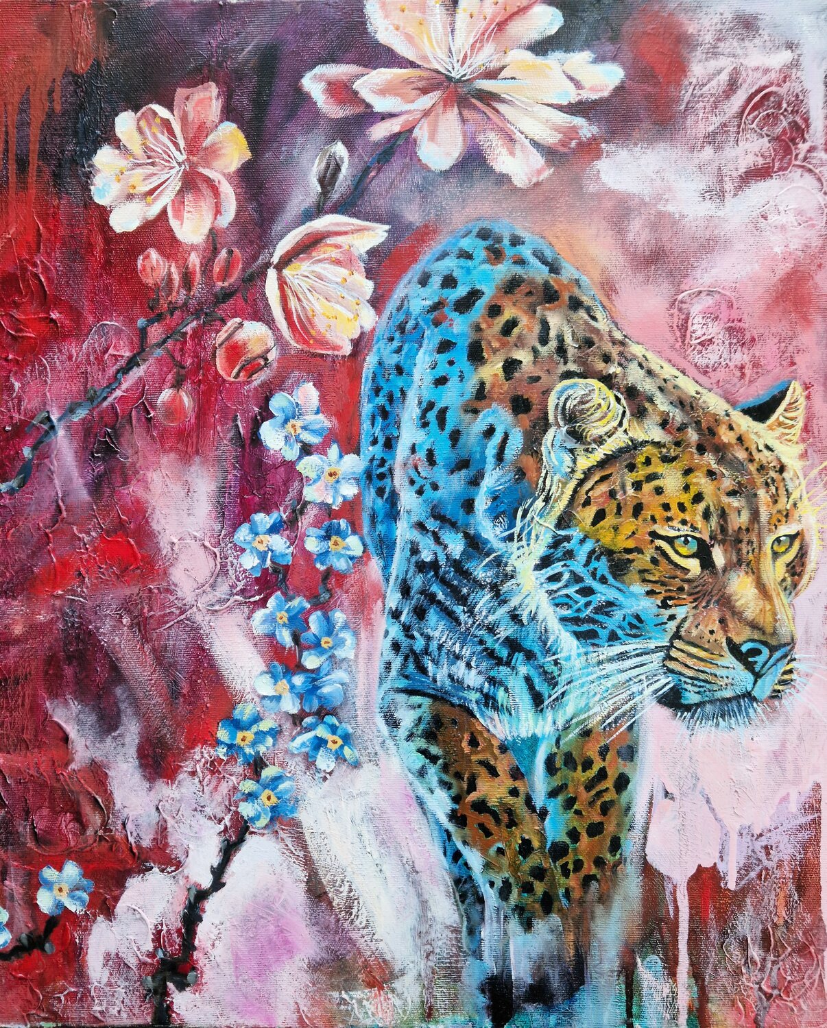 "Wild and graceful"- leopard oil panting Irina Morisch