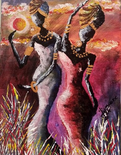 Chicas tropico di Jumore Juan Molina Reolid, Pittura in vendita su Singulart