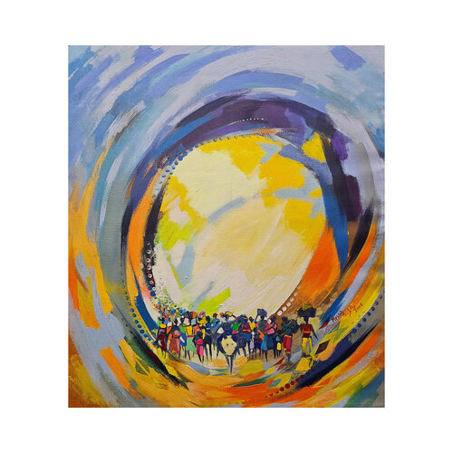 Evacuation #1 van Mekbib Gebertsadik, Schilderij te koop op Singulart