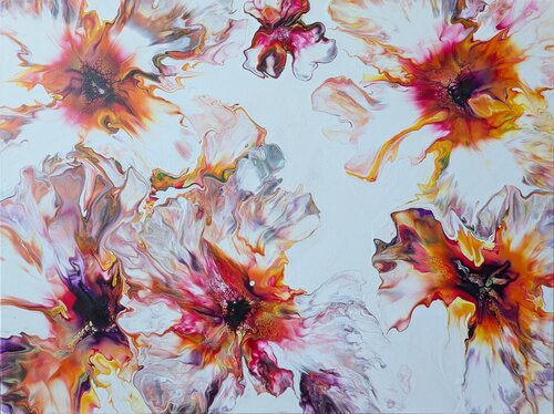 Flower Meadow de Mary Gazea, Pintura a la venta en Singulart