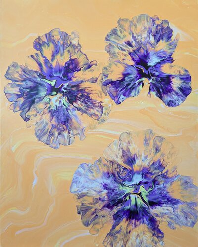 Orchids in Bloom de Mary Gazea, Pintura a la venta en Singulart