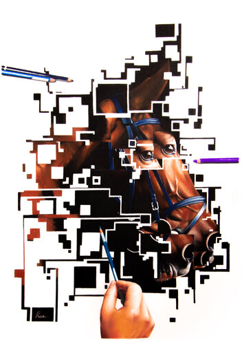 Thunder Horse di André Rios, Disegno in vendita su Singulart