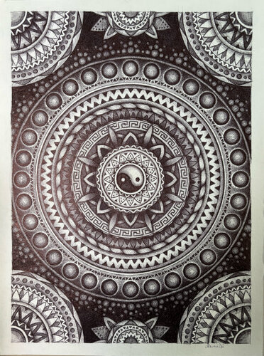 Resonanz der Kreise par Daniel Zwimpfer, Œuvre sur papier en vente sur Singulart