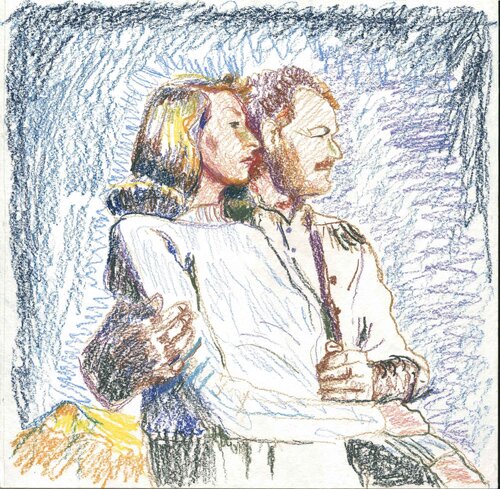 Martha Gellhorn und Ernest Hemingway von Henrieke Ribbe, Werk auf Papier kaufen auf Singulart