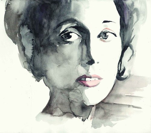 Joyce Carol Oates von Henrieke Ribbe, Werk auf Papier kaufen auf Singulart