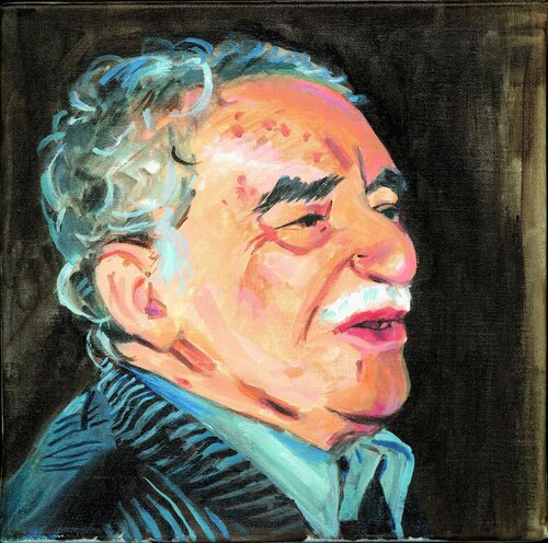 Gabriel Garcia Marquez von Henrieke Ribbe, Malerei kaufen auf Singulart