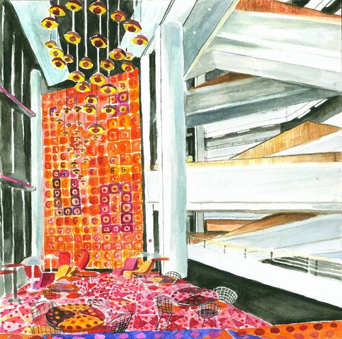 Spiegelkantine de Henrieke Ribbe, Obra en papel a la venta en Singulart