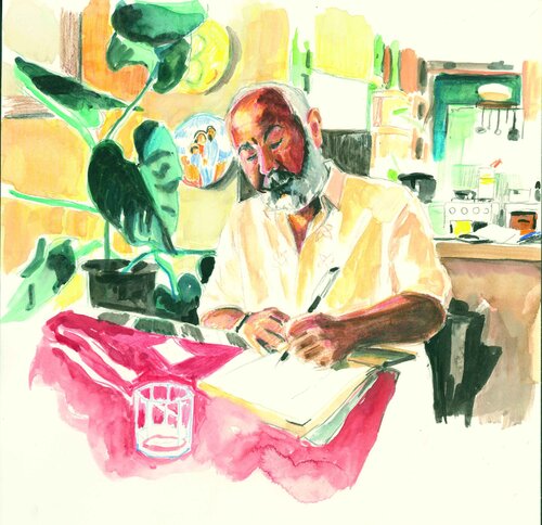 Leonardo Padura de Henrieke Ribbe, Obra en papel a la venta en Singulart