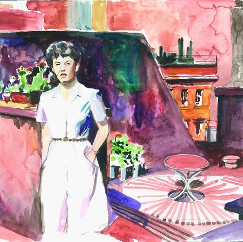 Jane Bowles di Henrieke Ribbe, Opera su carta in vendita su Singulart