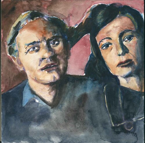 John Gregory Dunne und Joan Didion by Henrieke Ribbe, Work on Paper for Sale on Singulart