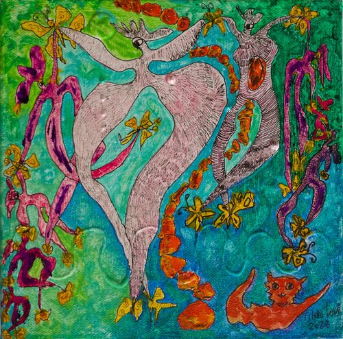 Dancing or Flying 2 by Tilda LOVI, Painting for Sale on Singulart