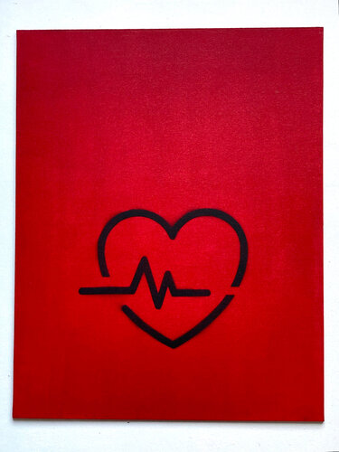 Cœur cardio rouge by Lorena Matyjaszczyk, Painting for Sale on Singulart
