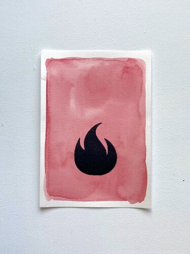 Red Flame by Lorena Matyjaszczyk, Work on Paper for Sale on Singulart