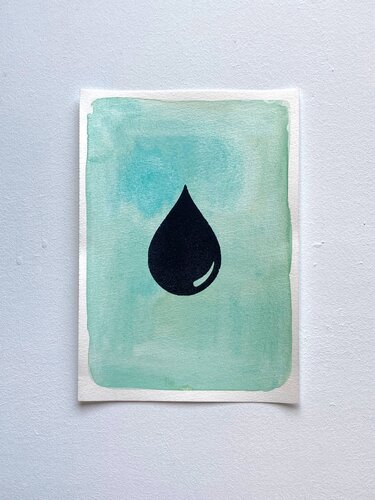 Green Drop by Lorena Matyjaszczyk, Work on Paper for Sale on Singulart