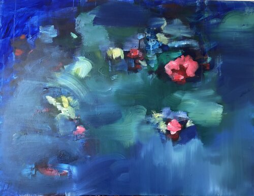 Blühendes Wasser de Patricia Schebesta, Pintura a la venta en Singulart