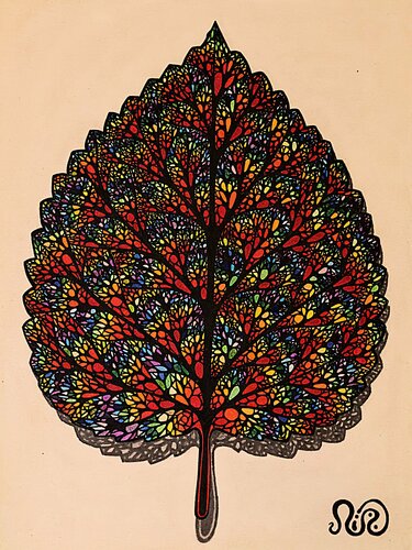 Birch Leaf (colour) van Neil Holmes, Tekening te koop op Singulart