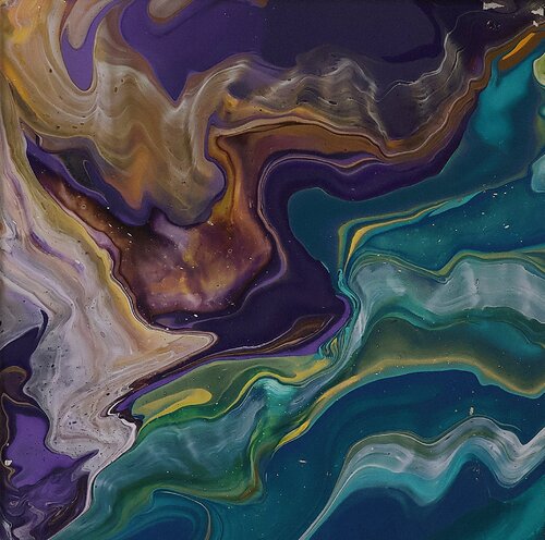 Acrylic pour #14 di Neil Holmes, Pittura in vendita su Singulart