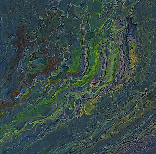 Acrylic pour #22 di Neil Holmes, Pittura in vendita su Singulart