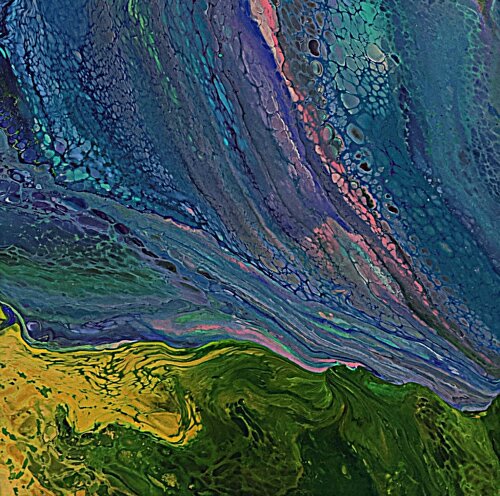 Acrylic pour #24 di Neil Holmes, Pittura in vendita su Singulart