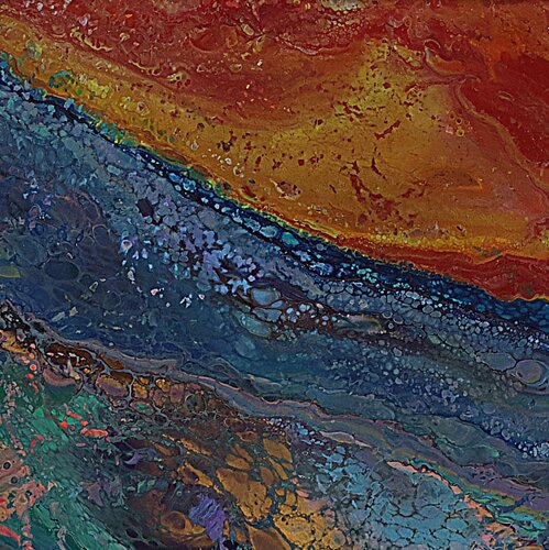 Acrylic pour #28 di Neil Holmes, Pittura in vendita su Singulart