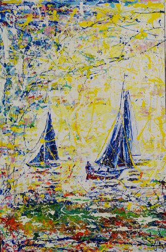 Veleggiando verso il tramonto i   H003 van Maurizio Carpanelli, Schilderij te koop op Singulart