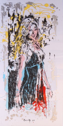 Giovane donna di oggi :gran galà  P403 van Maurizio Carpanelli, Schilderij te koop op Singulart
