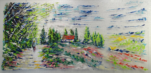 Di ritorno dai Prati di Mugnano  P379 van Maurizio Carpanelli, Schilderij te koop op Singulart