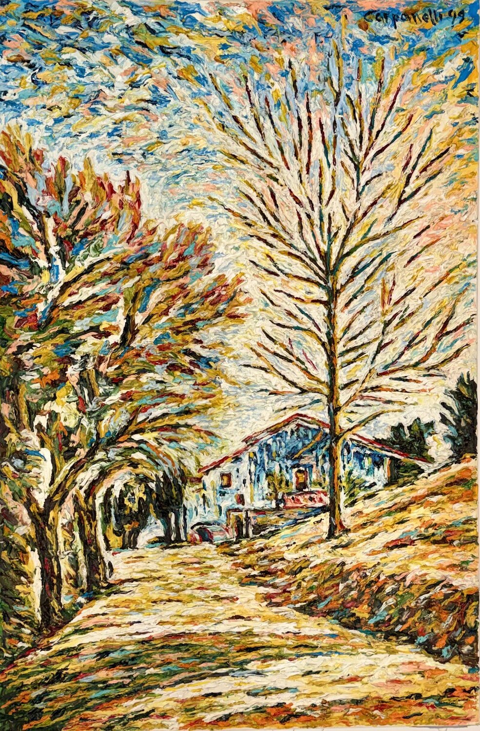 Autunno ai prati di Mugnano   P129 Maurizio Carpanelli Originalgemälde zu verkaufen