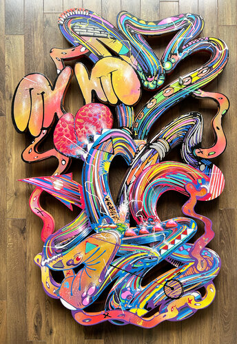 Grand Flux d'énergie colorée von Steve Pitocco, Malerei kaufen auf Singulart