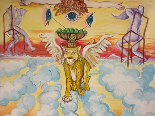 Surrealen Löwe von Tatjana Tiziana, Malerei kaufen auf Singulart