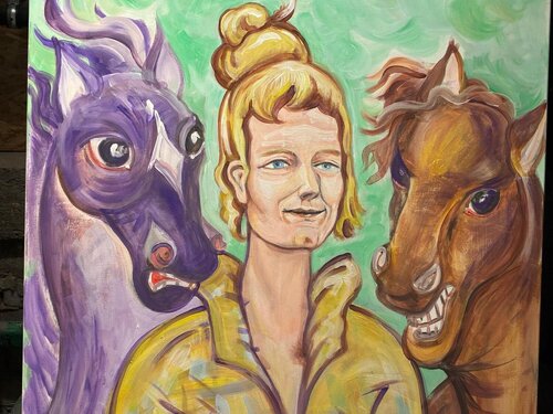 Meine Schwester die schönste Frau der Welt von Tatjana Tiziana, Malerei kaufen auf Singulart