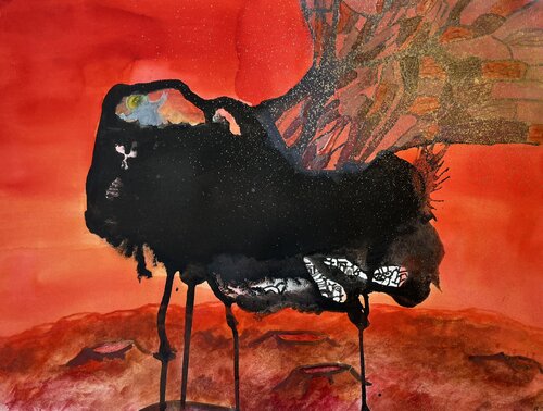 Landing on Mars by Rebekka Kraft, 종이 for Sale on Singulart