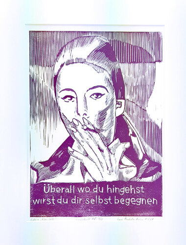 Audrey Hepburn / Breakfast at Tiffany's "Überall wo du hingehst, wirst du dir selbst begegnen" Film Stills Edition von Irma Markulin, Druck kaufen auf Singulart