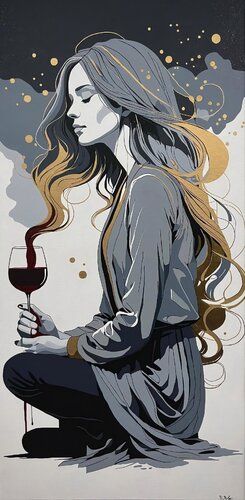 In vino veritas von Valeria Huber, Malerei kaufen auf Singulart