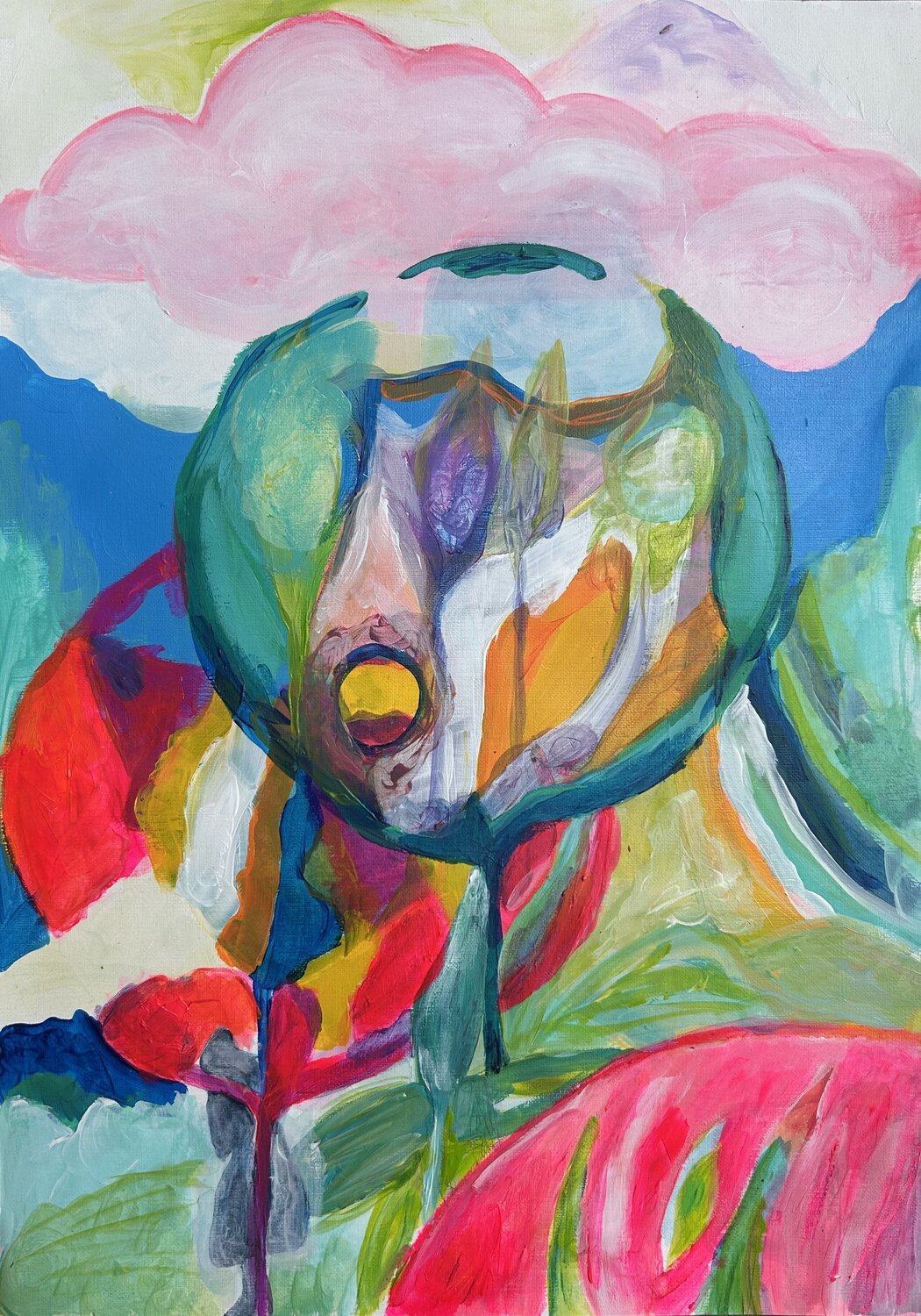 NUBES QUE FLORECEN Salomé Fajardo Ocon Peinture originale à vendre