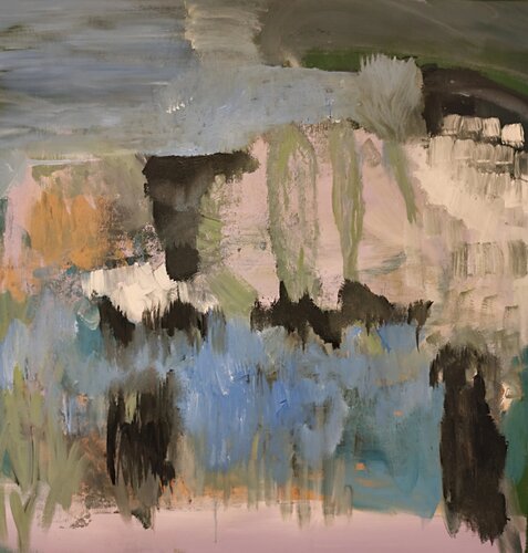 Norwegian trees at dusk di Joackim Schou Dahle, Pittura in vendita su Singulart