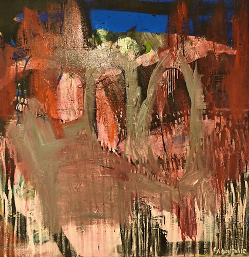 Red mountains nr 1 by Joackim Schou Dahle, 絵画 for Sale on Singulart