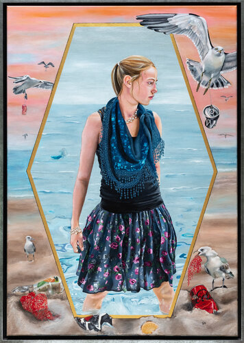 Return to Blues van Saskia Huitema, Schilderij te koop op Singulart