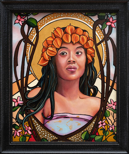 Queen of the Physalis par Saskia Huitema, Peinture en vente sur Singulart